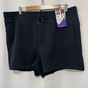 Member’s Mark Women's Athletic Luxe Shorts in Black Plus Size XXL
